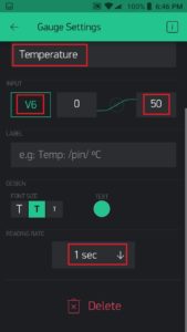 DHT11 Blynk config