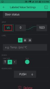 Blynk config