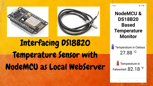 DS18B20 with NodeMCU Local WebServer