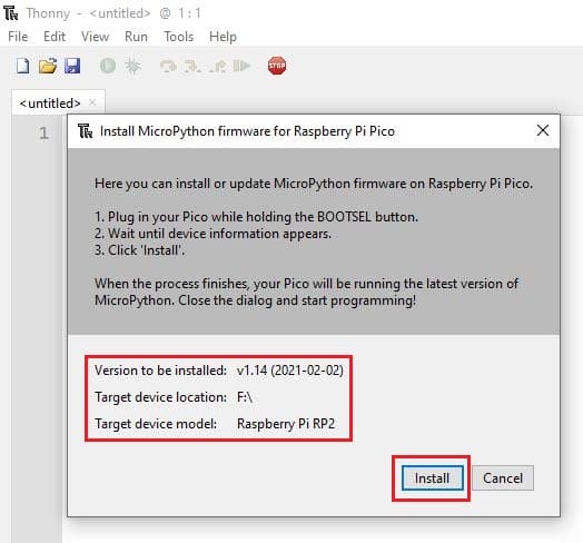 thonny pi pico