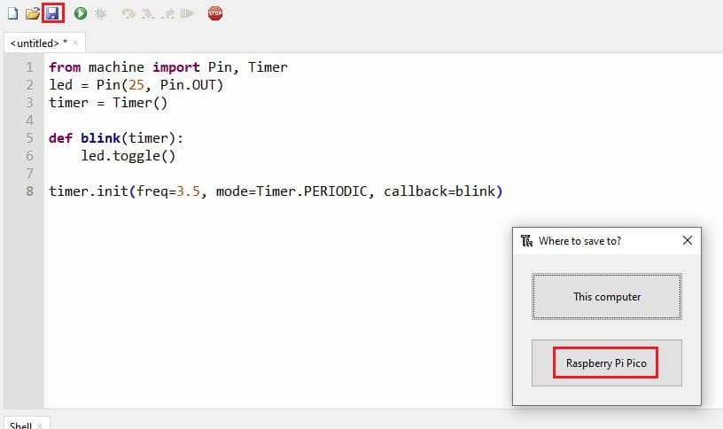 Raspberry Pi PICO with Thonny IDE