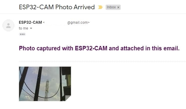 ESP32-CAM based Email Notification System