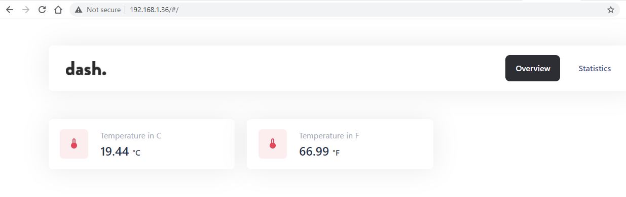 Temperature Monitoring with ESP-DASH Webserver