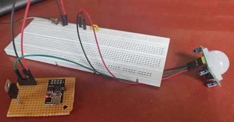 IoT based Motion Detection alarm using ESP8266 and Blynk