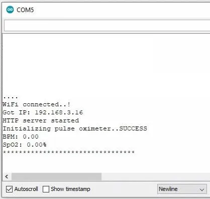 Web Server Pulse Oximeter using Nodemcu ESP8266