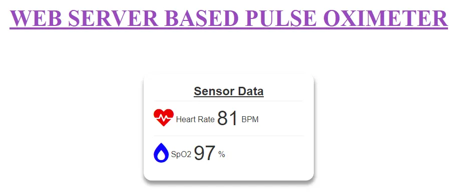 Web Server Pulse Oximeter using Nodemcu ESP8266