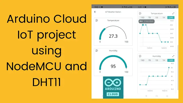 Getting Started with Arduino IoT cloud using NodeMCU and DHT11