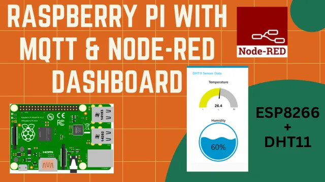 Raspberry Pi with MQTT Broker and Displaying Sensor Data on Node-RED Dashboard